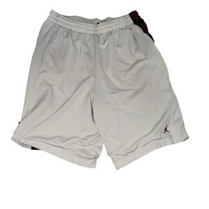 Jordan White and Black Men's Athletic Shorts